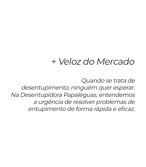 Desentupidora em BH Papal�guas